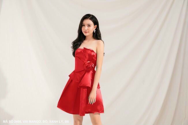 Đâm Xòe Cúp Ngực Xếp Hoa - D2466